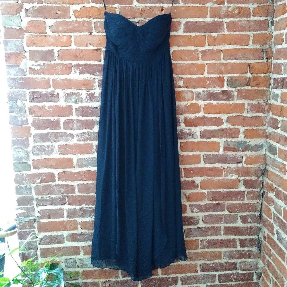 Jenny Yoo Bridesmaid Long Navy Dress Size 10